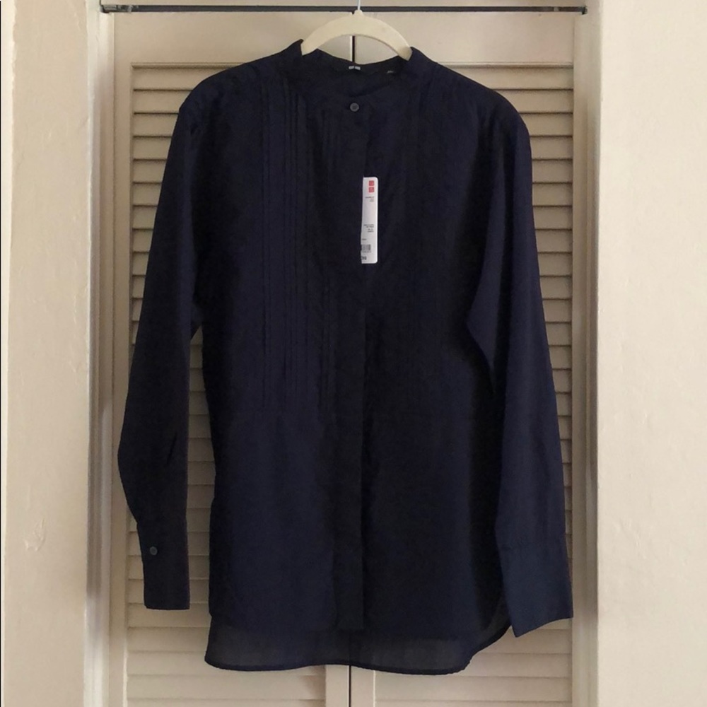 Uniqlo shirt navy blue XS